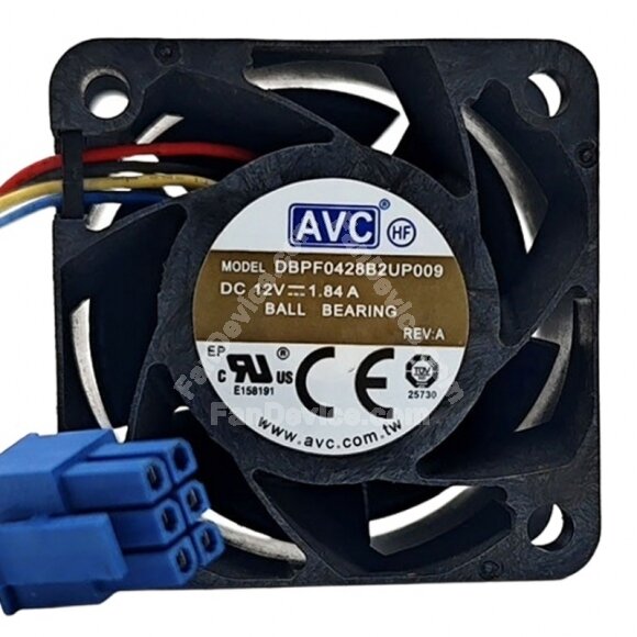AVC DBPF0428B2UP009 DC 12V 1.84A 4 Wires Ball Bearing Axial Cooling Fan