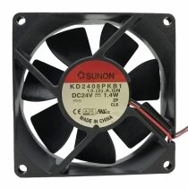 SUNON KD2408PKB1 DC 24V 1.4W 2 Wires / 3 Wires Axial Cooling Fan