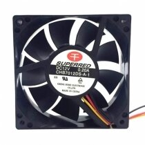 SUPERRED CHB7012DS-A-1 DC 12V 0.20A 2 Wires / 3 Wires Axial Cooling Fan
