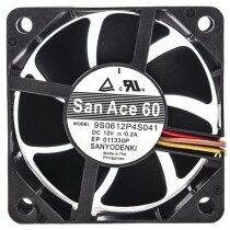 Sanyo Denki 9S0612P4S041 DC 12V 0.2A 2 / 3 / 4 Wires 6025 Axial Fan
