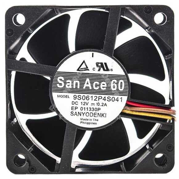 Sanyo Denki 9S0612P4S041 DC 12V 0.2A 2 / 3 / 4 Wires 6025 Axial Fan