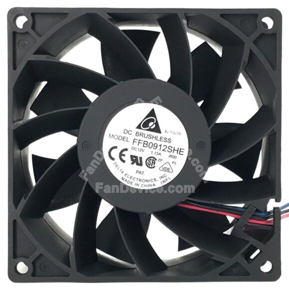 Delta FFB0912SHE 12V 1.13A 2 / 3 Wires Axial Fan