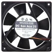 Sanyo Denki 109P1224H416 24V 0.24A 2 / 3 Wires DC Brushless Axial Fan