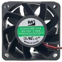 YM DZ06038B12HA DC 12V 1.00A 2 / 3 / 4 Wires Axial Cooling Fan