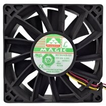Magic MGT8024ZB-O25 DC 24V 0.30A 3 Wires 8025 Axial Cooling Fan