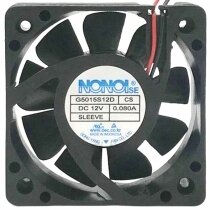 NONOI G5015S12D CS DC 12V 0.080A 2 Wires Sleeve Bearing Axial Fan