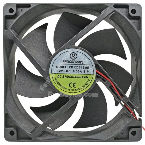 PROGRESSIVE PD122512MB 12V 0.30A DC Brushless Axial Fan
