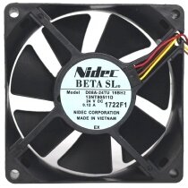 Nidec D08A-24TU 19BH2 24V 0.12A 4 Wires Axial Cooling Fan