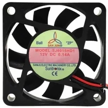 SAN JUN SJ6015HD1 12V 0.14A 2 Wires Axial Cooling Fan