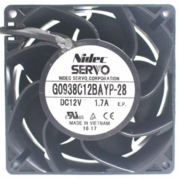 Nidec Servo G0938C12BAYP-28 12V 1.7A 4 Wires Cooling Fan