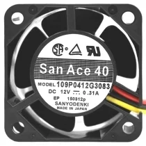 Sanyo 109P0412G3083 12V 0.31A 2 / 3 Wires Cooling Fan