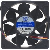 YD YD12038HB 12V 3.12A 4 Wires Ball Bearing Axial Cooling Fan
