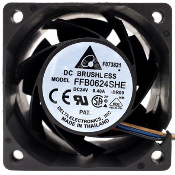 Delta FFB0624SHE 24V 0.40A 2 / 3 Wires Axial Cooling Fan
