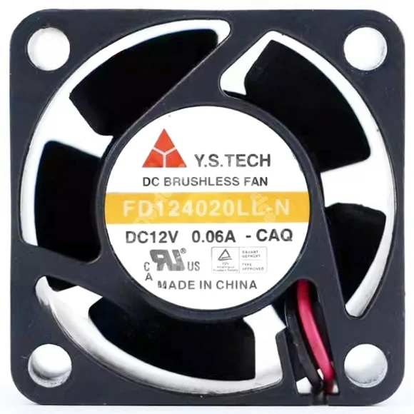 Y.S.TECH FD124020LL-N 12V 0.06A 2 Wires Axial Cooling Fan