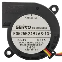 Servo E0525K24B7AS-13 24V 0.11A 3 Wires Blower Cooling Fan