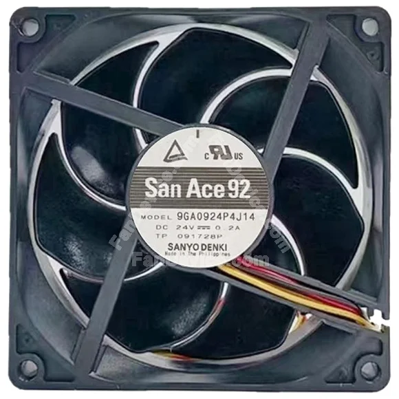Sanyo 9GA0924P4J14 24V 0.2A 4 Wires Axial Cooling Fan