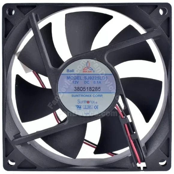 SAN JUN SJ9225LD1 DC 12V 0.1A 2 Wires Axial Cooling Fan