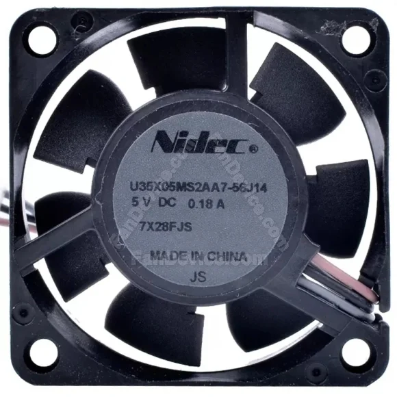 Nidec U35X05MS2AA7-56J14 5V 0.18A 3 Wires Axial Cooling Fan