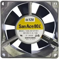Sanyo 109L0812F401 12V 0.14A 3 / 4 Wires Axial Cooling Fan