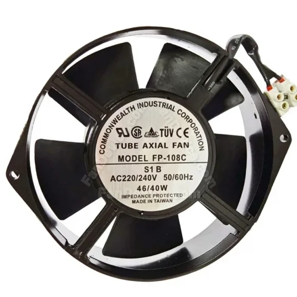 COMMONWEALTH FP-108C S1 B 220/240V 46/40W Impedance Protected Cooling Fan