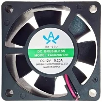 XA-CQJ XA6020S12H 12V 0.20A DC Brushless 2 Wires Axial Cooling Fan