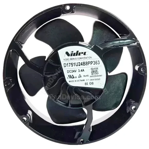 Nidec D1751U24B8PP363 DC 24V 3.4A 4 Wires Axial Cooling Fan