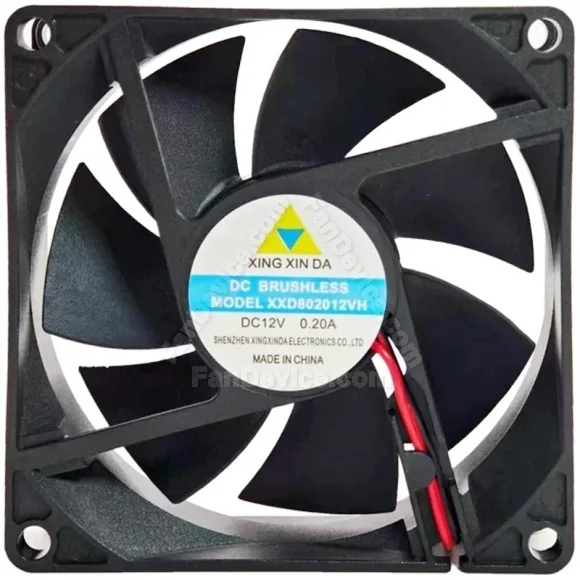 XING XIN DA XXD802012VH 12V 0.20A DC Brushless 2 Wires Cooling Fan