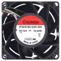 Sunon VF80381BX-Q36C-S9H DC 12V 18.00W 4 Wires Axial Cooling Fan