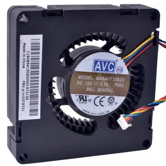 AVC BASA0715B2U 12V 0.7A 4 Wires Ball Bearing Blower Cooling Fan