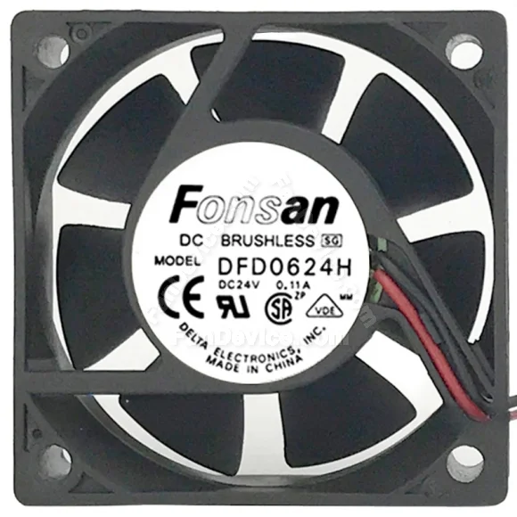 Fonsan DFD0624H 24V 0.11A DC Brushless 2 Wires Axial Cooling Fan