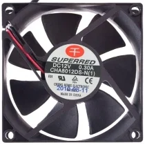 SuperRed CHA8012DS-N(1) DC 12V 0.30A 2 Wires Axial Cooling Fan