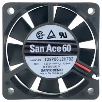 Sanyo 109P0612H702 DC 12V 0.09A 2 Wires Axial Cooling Fan