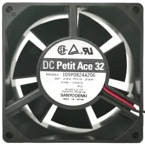 Sanyo 109P0824A206 DC 24V 0.29A 2 Wires Axial Cooling Fan