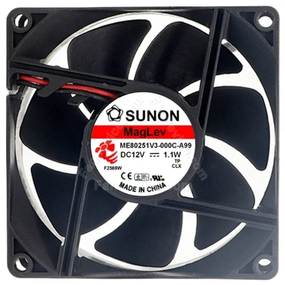 Sunon ME80251V3-000C-A99 DC 12V 1.1W 2 Wires Maglev Cooling Fan