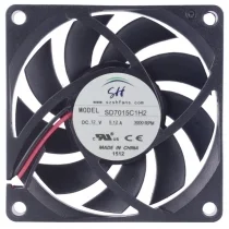 SH SD7015C1H2 DC 12V 0.12A 2 Wires 3000RPM Axial Cooling Fan