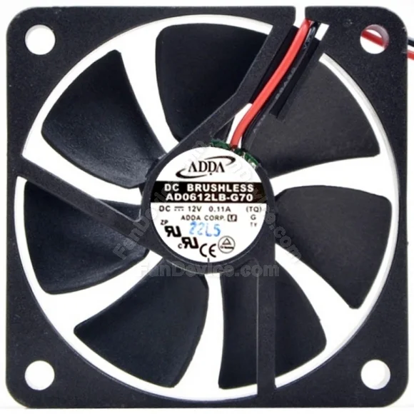 ADDA AD0612LB-G70 12V 0.11A DC Brushless 2 Wires Axial Cooling Fan