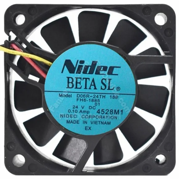 Nidec D06R-24TH 18B DC 24V 0.10Amp 3 Wires Axial Cooling Fan