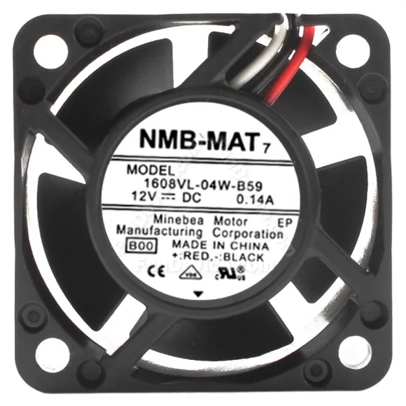 NMB-MAT 1608VL-04W-B59 DC 12V 0.14A 3 Wires Axial Cooling Fan