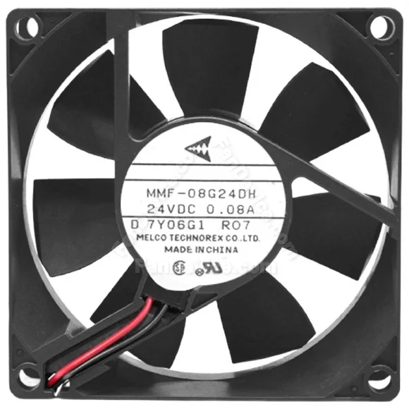 Mitsubishi MMF-08G24DH RO7 DC 24V 0.08A 2 Wires Axial Cooling Fan