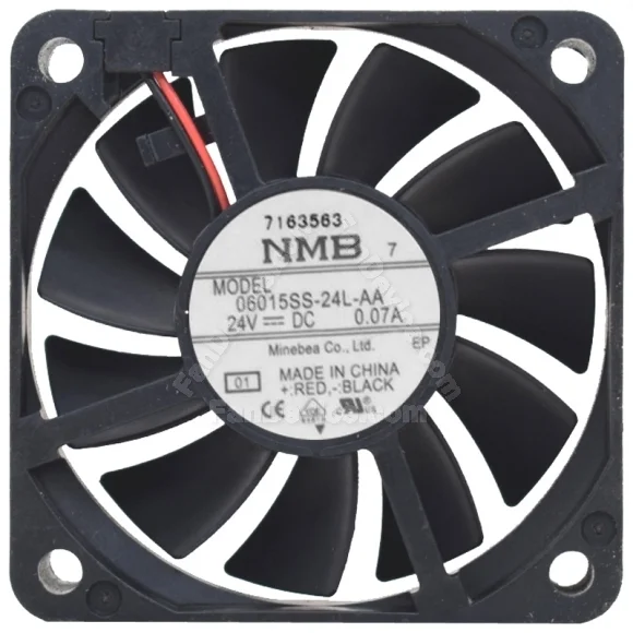 NMB 06015SS-24L-AA DC 24V 0.07A 2 Wires Axial Cooling Fan