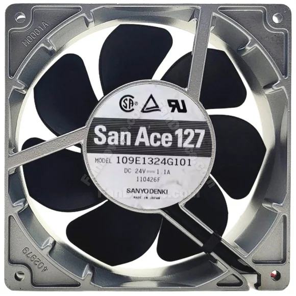 Sanyo 109E1324G101 DC 24V 1.1A 3 Wires Axial Cooling Fan