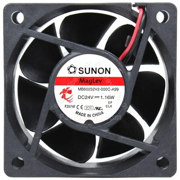 Sunon MB60252V2-000C-A99 DC 24V 1.16W 2 Wires Maglev Cooling Fan