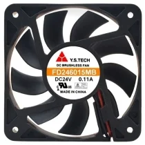 Y.S.TECH FD246015MB 24V 0.11A DC Brushless 2 Wires Axial Cooling Fan