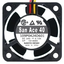Sanyo 109P0424D601 DC 24V 0.13A 3 Wires Axial Cooling Fan