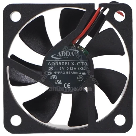 ADDA AD0505LX-G70 5V 0.12A 2 / 3 Wires HYPRO Bearing Cooling Fan
