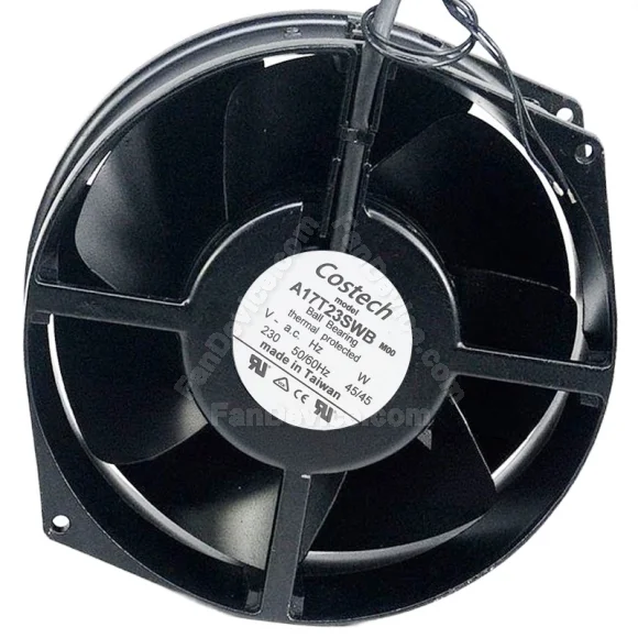 Costech A17T23SWB M00 230V 45/45W Ball Bearing Thermal Protected Cooling Fan