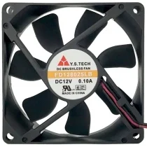 Y.S.TECH FD128025LB 12V 0.10A DC Brushless 2 Wires Axial Cooling Fan