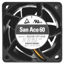 Sanyo Denki 9GV0612P1H06 DC 12V 2.0A 2 Wires / 3 Wires / 4 Wires Axial Cooling Fan