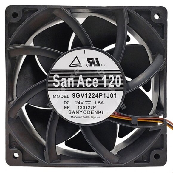 Sanyo Denki 9GV1224P1J01 DC 24V 1.5A 2 Wires / 3 Wires / 4 Wires Axial Cooling Fan