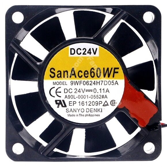 Sanyo Denki 9WF0624H7D05A A90L-0001-0552#A DC 24V 0.11A 3 Wires Axial Cooling Fan